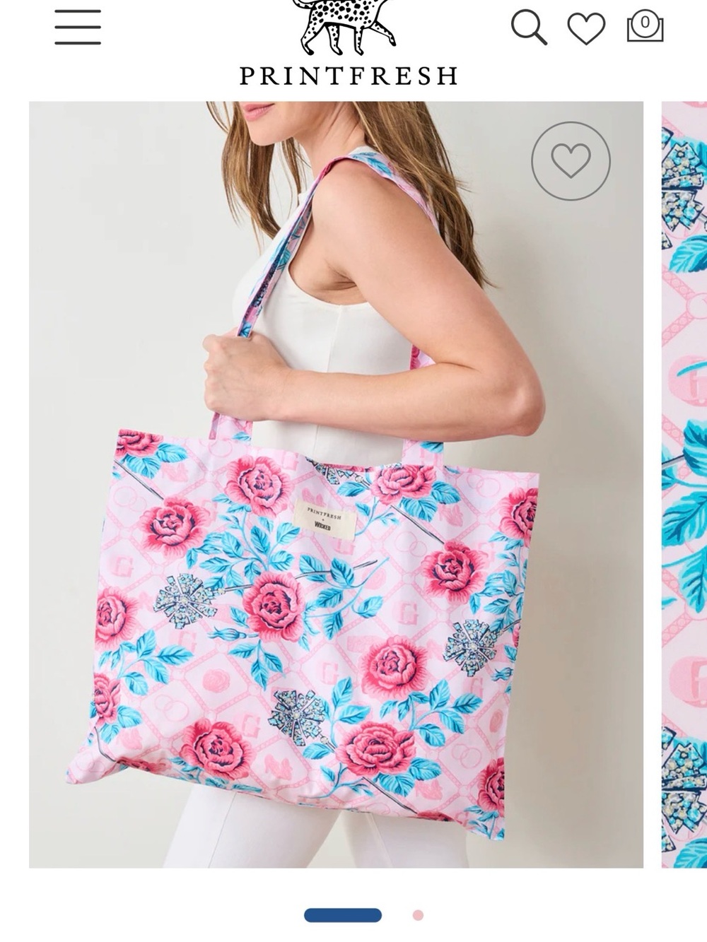🪄👑🌸 Printfresh x Wicked Glenda’s Garden Floral ‘Go To Tote’ 🌸👑🪄Popular Pink🎀